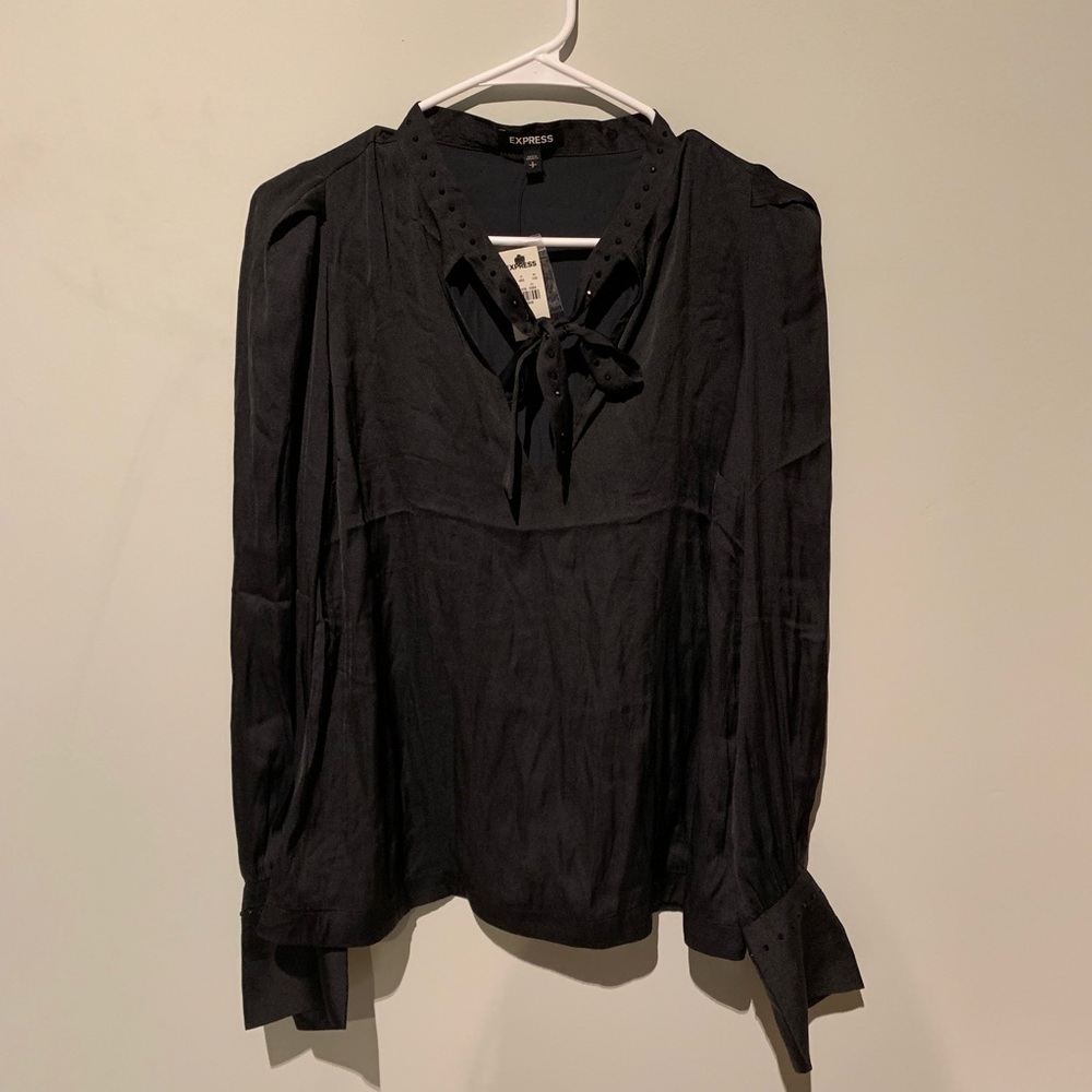 NWT Black Studded Express Top